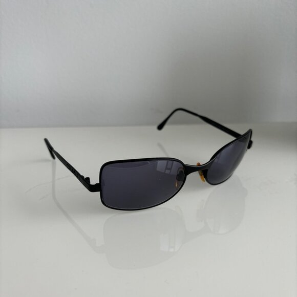 Chanel Unisex Vintage Matte Black Sunglasses - Picture 12 of 12